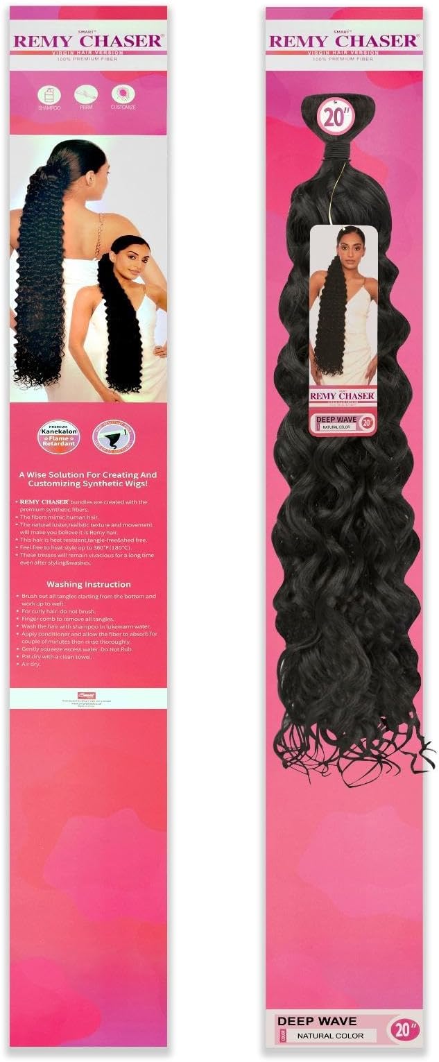 Remy Chaser Premium Synthetic Weave - Deep Wave 20'' Natural Colour
