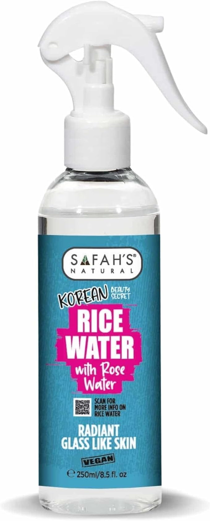 Safahs Natural Rice Water with Rose Water 250ml