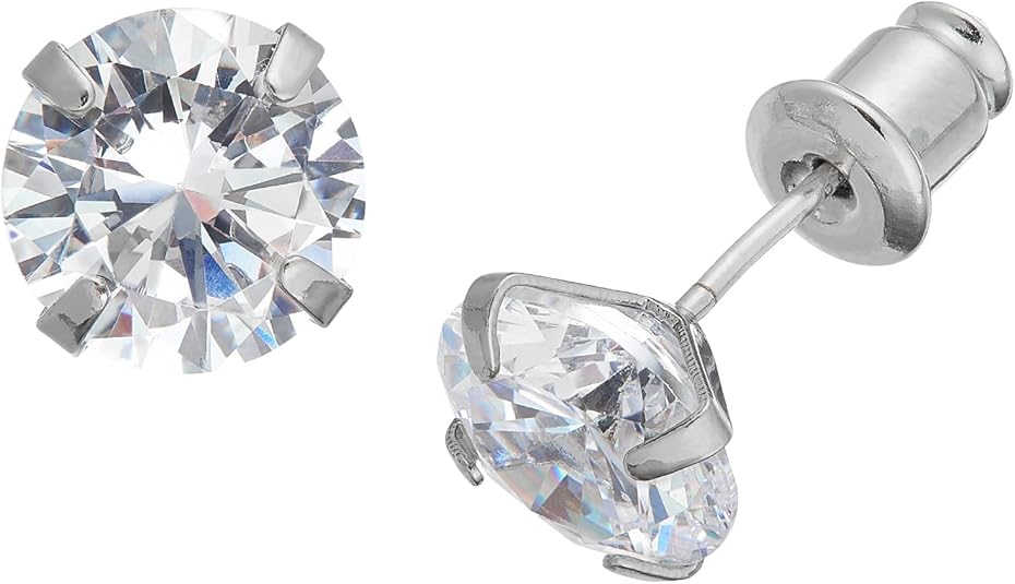 Red by Kiss Cubic Zirconia Earrings Round 9mm JE207G
